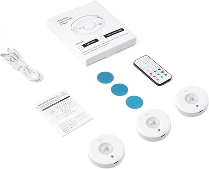 SET DE 3 LUCES LED + 1 CONTROL REMOTO